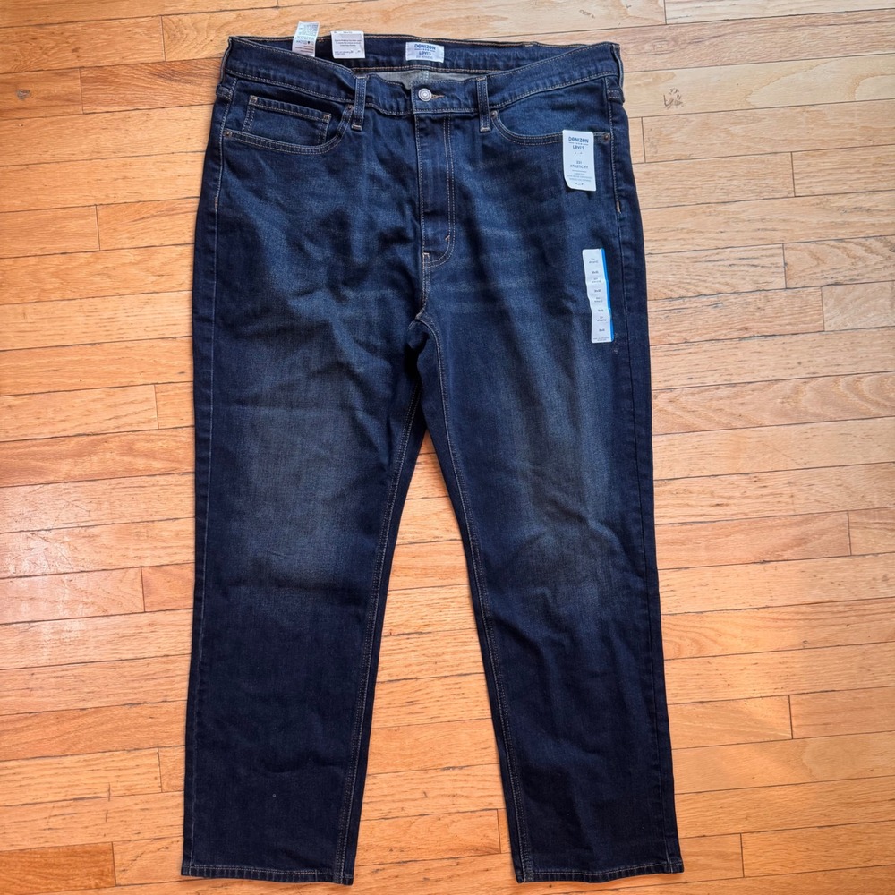 Denizen from Levis 231 Athletic Fit Men Jeans 38x30 Dark Wash Super Flex Tapered